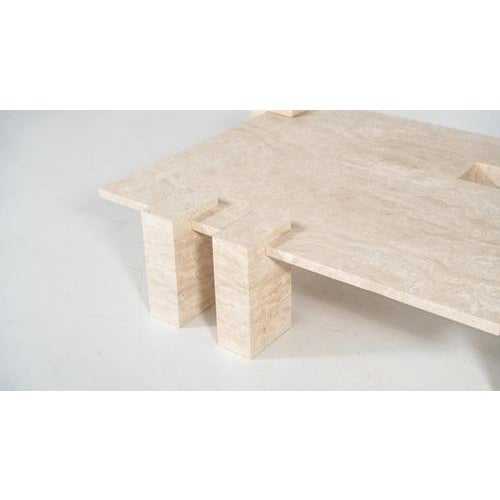 Travertine Coffee Table, Italy For Sale - Image 6 of 10