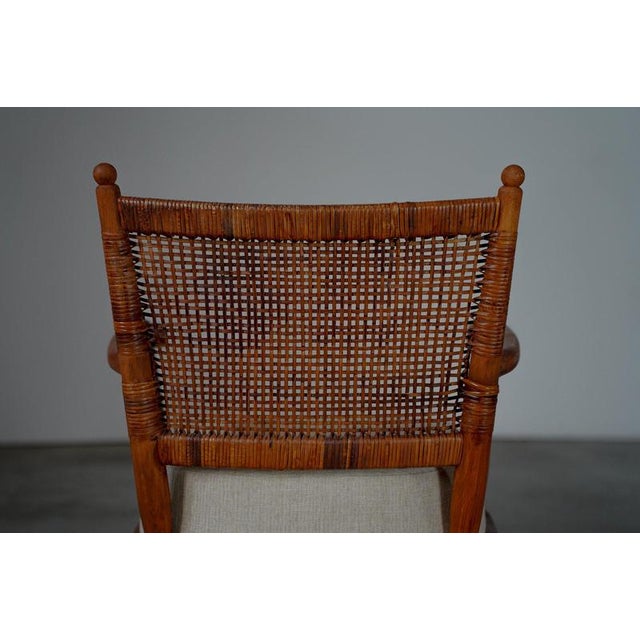 Lounge Chairs with Rattan Backrest, France, 1950s, Set of 2 For Sale - Image 18 of 18