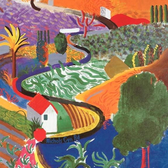 Contemporary David Hockney Poster Nichols Canyon (1980), 2001 For Sale - Image 3 of 4