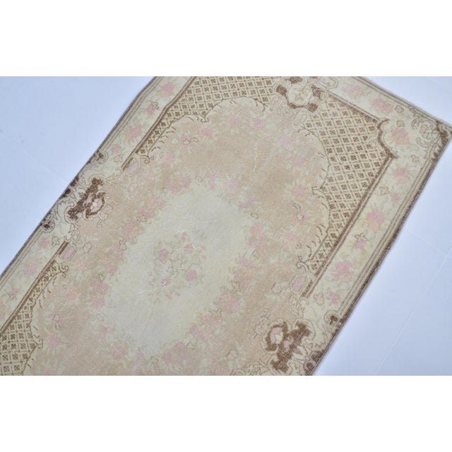 1950s Geometric Tribal Oushak Rug For Sale - Image 10 of 10