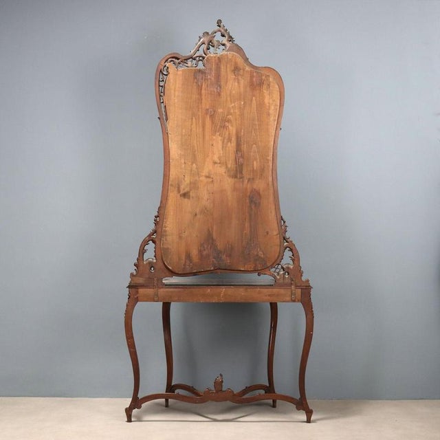 Console Table with Mahogany Mirror For Sale - Image 14 of 15