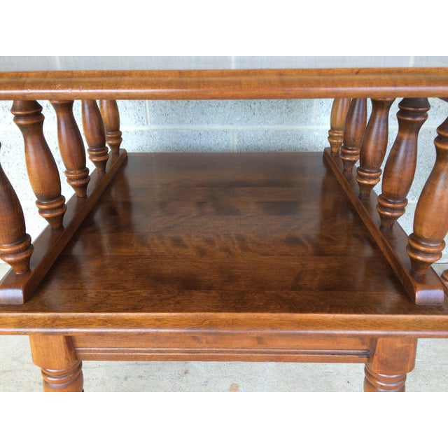 Moosehead Furniture Tier Maple End Tables A Pair Chairish