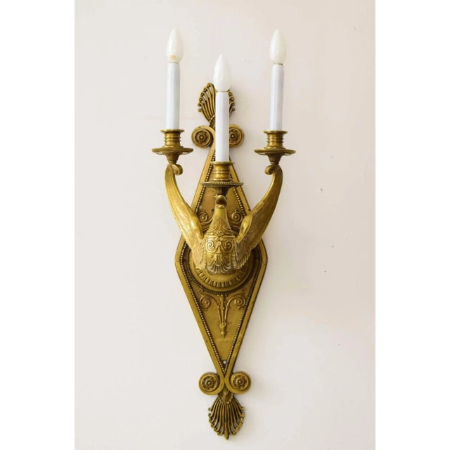 Very Large Wall Lamp with Swan Figure For Sale - Image 6 of 10