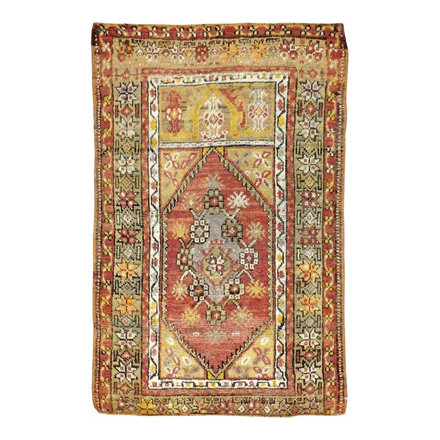Galerie Shabab Collection Mid-20th Century Turkish Anatolian Throw Rug For Sale