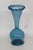 Small Aqua Blue Vase Mexican Hand Blown Art Glass With Fluted Ruffle Rim 4742b For Sale - Image 14 of 14