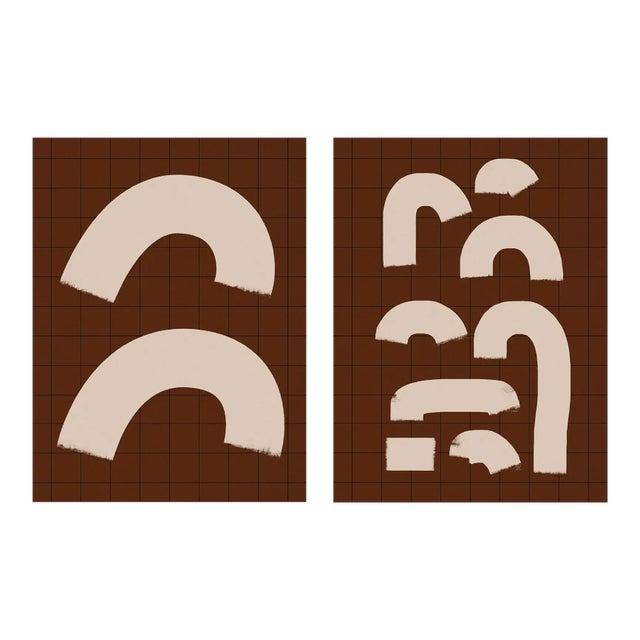 Contemporary Minimalist Abstract Giclee Prints - a Pair For Sale