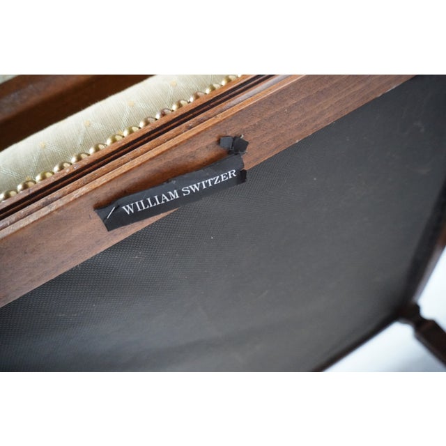 1990s William Switzer Louis XVI Continental Custom Upholstered Armchair For Sale - Image 18 of 18