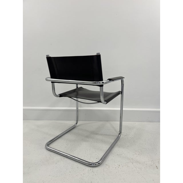 Vintage Italian Leather Chairs, 1970s, Set of 4 For Sale - Image 4 of 14