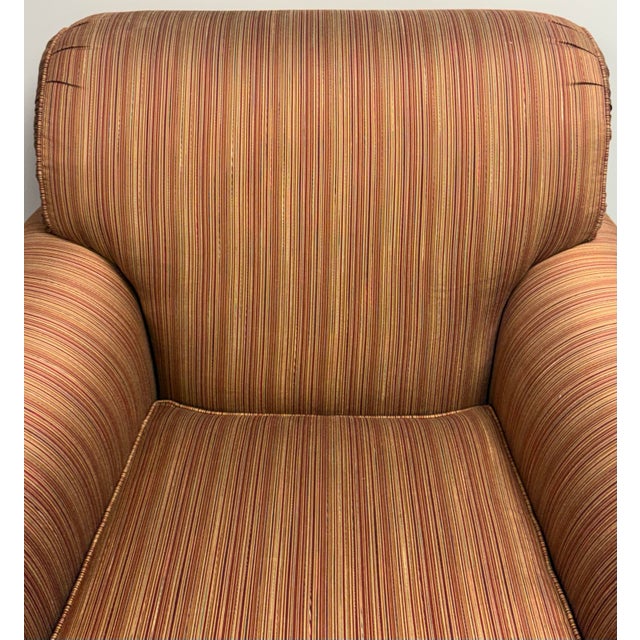 Ethan Allen Upholstered Rolled Arm Club Chair For Sale In New York - Image 6 of 11