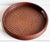 This round Japanese bamboo tray features an intricately woven base with a mesmerizing cube illusion pattern, executed in...