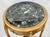 Antique Italian Rococo Round Black Marble Top Table with Ormolu Trims on the Apron and Legs