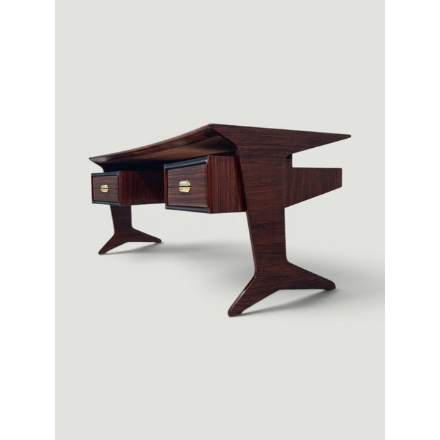 Mid-Century Modern Mid-Century Italian Presidential Executive Desk by Vittorio Dassi, 1956 For Sale - Image 3 of 18