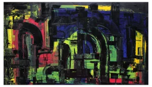 Nikolay Soikan, City 9, 1964, Monotype