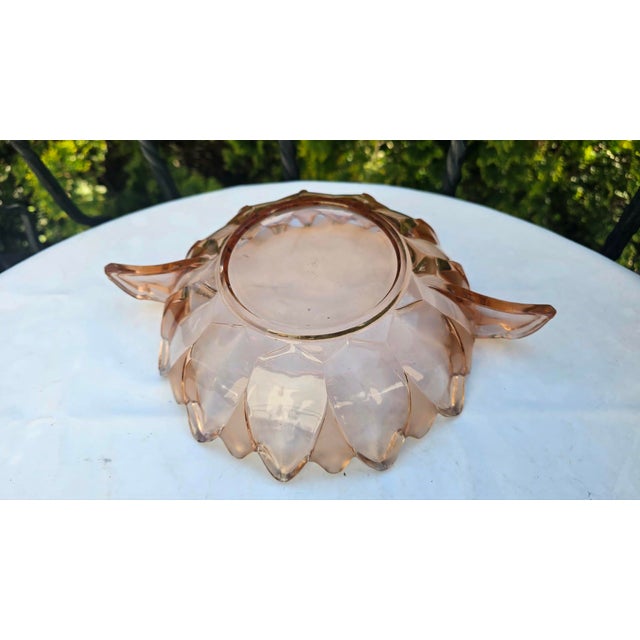 1930s Art Deco Glass Bowl with Sonja Pattern from Schwepnitz, 1930s For Sale - Image 5 of 6