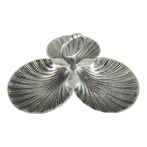 Vintage Mid-Century Italian Pewter Clam Shell Server by Peltri