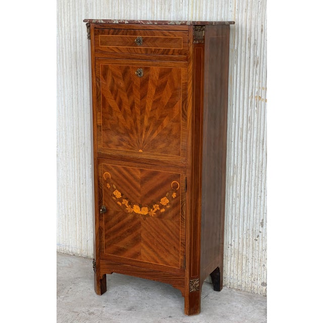 20th Century French Drop-Front Oak Secretary Desk or Abattant For Sale - Image 18 of 18