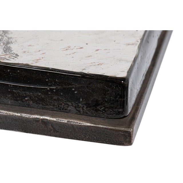 Metal Square Contemporary End Table For Sale - Image 7 of 12