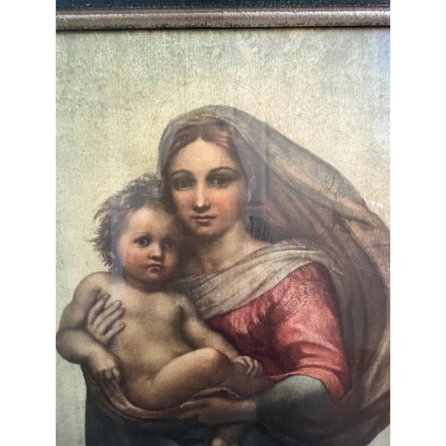 F. Brockmann after Raphael, Sistine Madonna (Detail) No. 574, 1920s, Print, Framed For Sale - Image 4 of 6
