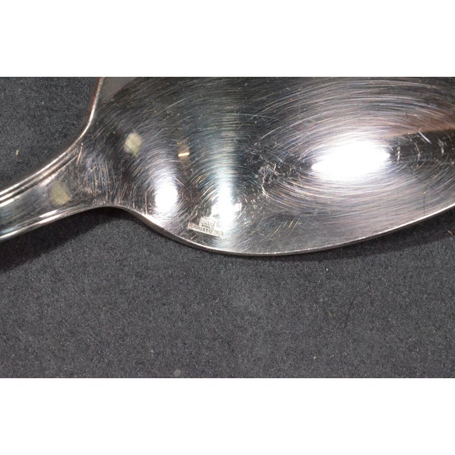 Metal 1920s Christofle Boréal Art Deco Silver-Plated Flatware Set by Luc Lanel - 37 Pieces with Case For Sale - Image 7 of 17