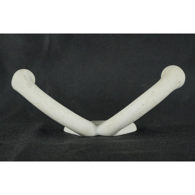Pair of Vintage European White Ceramic Wall Hooks For Sale - Image 10 of 12