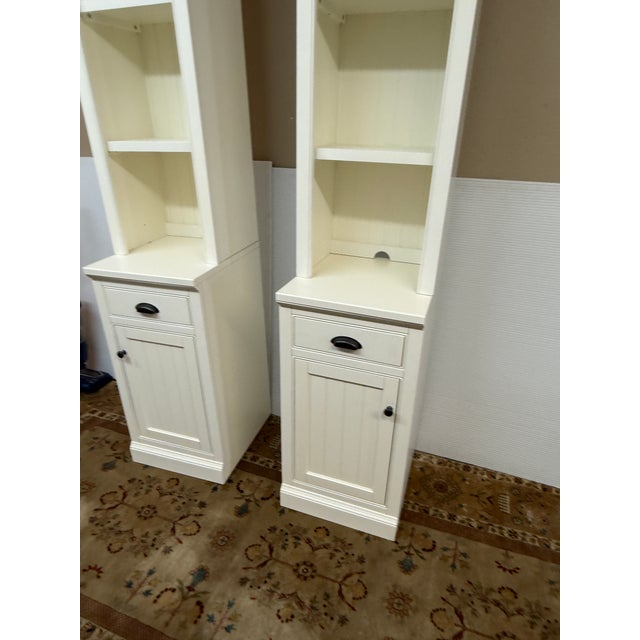 Pottery Barn Aubrey Storage Shelf With Cabinet, Pair For Sale - Image 12 of 12