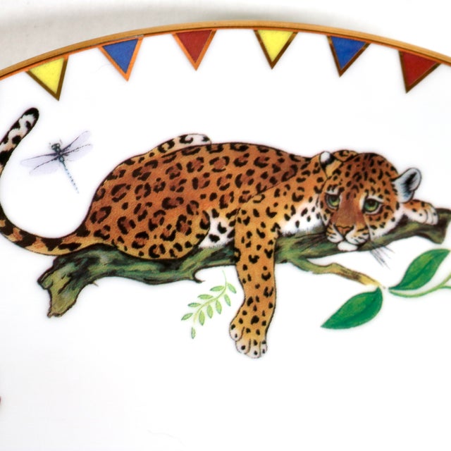 1990s Lynn Chase Harmony Animal Salad Dessert Plates 24k Gold Trim - Set of 4 For Sale In Cincinnati - Image 6 of 12