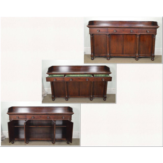 Guido Zichele Large Italian Walnut Empire Style Sideboard Chairish