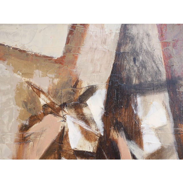 David Adickes "Abstract Bouquet, Browns #1" Modern Abstract Cubist Floral Still Life Painting, 2007 For Sale - Image 9 of 10
