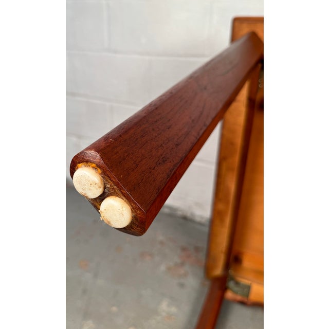 Mid-Century Teak Draw Leaf Table Made in Denmark For Sale - Image 9 of 15