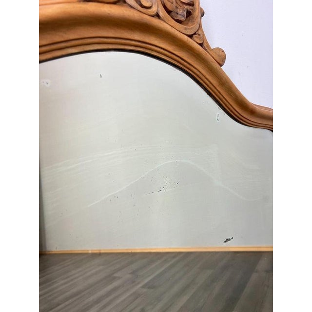 Gold Antique French Style Carved Wall Mirror For Sale - Image 8 of 12