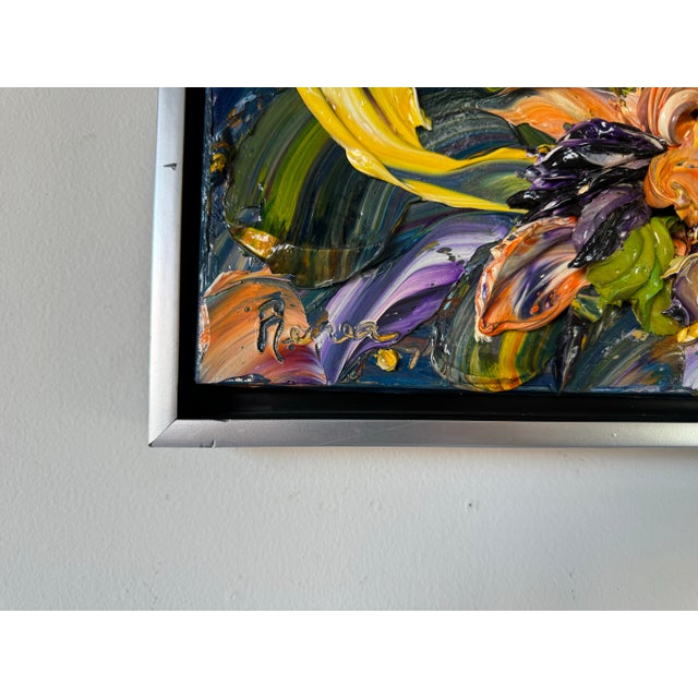 2000 - 2009 Rema Menzies " Mood Suings" Heavy Oil Impasto Expressionist Oil Painting For Sale - Image 5 of 12