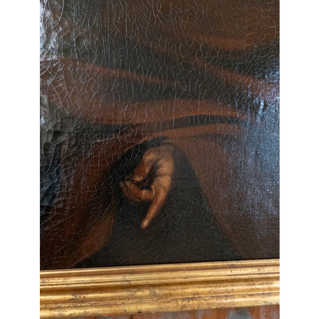 18th Century Italian Old Master Portrait Painting of Saint Matthew After Jusepe De Ribera For Sale - Image 9 of 12