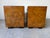 Pair of Vintage John Widdicomb Burl Wood Veneer & Brass Nightstands/ Sold For Sale - Image 11 of 12