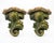 Vintage Palm Beach Regency Bespoke Parcel Gilt Antiquated Palm Bronze Brackets by Turtle and Crane -a Pair Newly Painted For Sale - Image 9 of 11