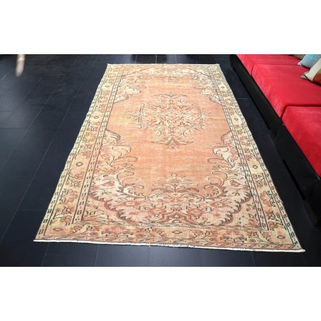 1960s Handmade wool and cotton rug in Turkish distressed Anatolian Carpet, Vintage Area Rug, Turkish Antique Anatolian...