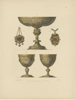Hefner-Alteneck, Gold Chalices, 1890, Print