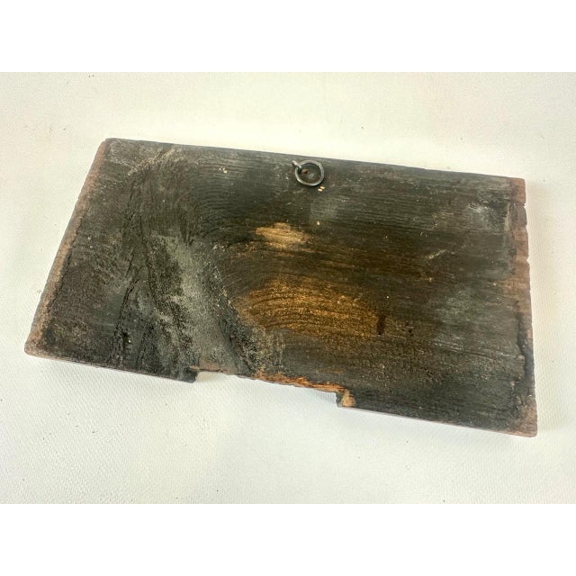 Antique Slovenian Folk Art Beehive Front Board with Saint Catherine of Alexandria, 19th Century For Sale - Image 10 of 11