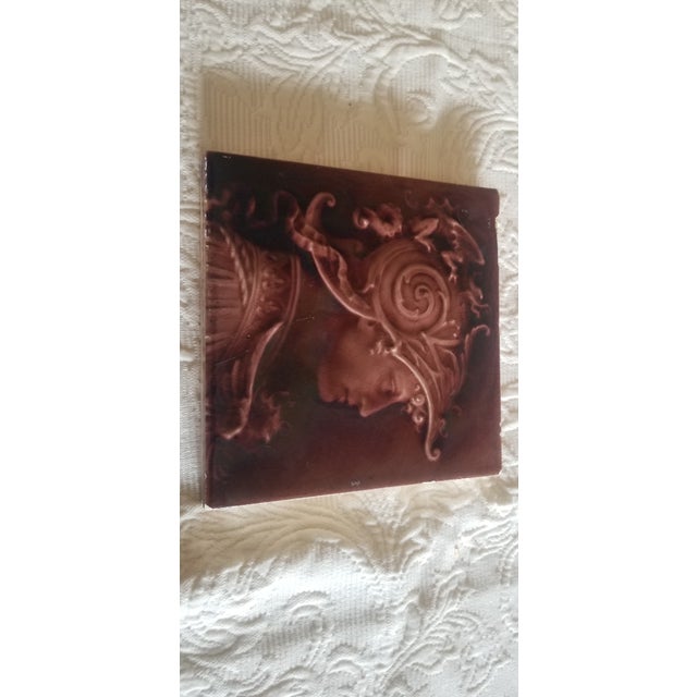 Traditional Antique Victorian Profile Tile For Sale - Image 3 of 7