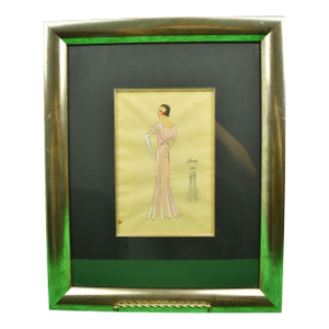 Lanvin of Paris C1920s Fashion Model Original Watercolour