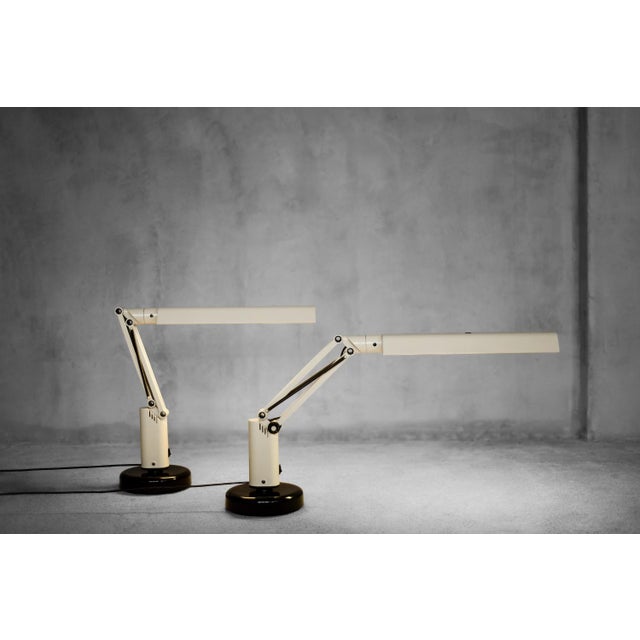 This Lucifer desk lamp was designed by Tom Ahlström and Hans Ehrich for the Swedish manufacturer Fagerhults in 1975....
