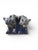 Elegant pair of lion sculptures carved from black marble in Italy during the second half of the 20th century. Inspired by...