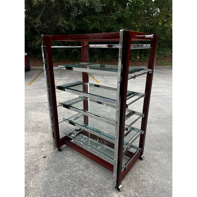 Vintage Polo Ralph Lauren Display Store Shelf on Wheels For Sale - Image 4 of 9