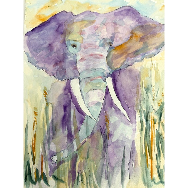 Expressive original watercolor on paper with lovely color and character by a Newport Beach artist. Sold unframed. Will be...