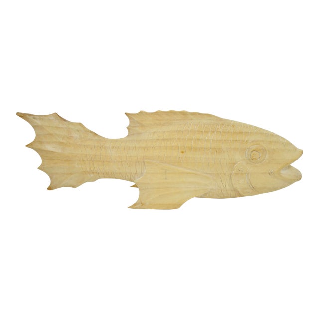 Hand Carved Wood Fish For Sale