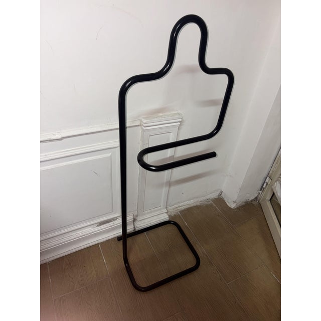 Valet stand by Pierre Cardin, 1980s, black, height 133 cm, width 51 cm, depth 40 cm