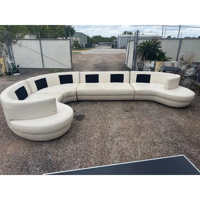 4 section 8 pillows Very high Grade Leather Secton A 68"x29"x28" Section B 61"x29x28" Section C 61"x29"x28 Section D...