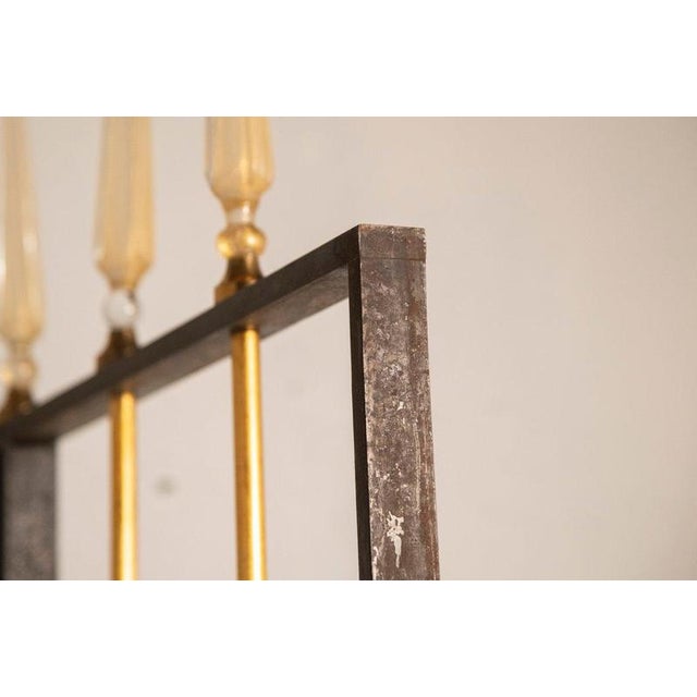 Vintage French Gate in Brass and Glass, 1940s For Sale - Image 11 of 18