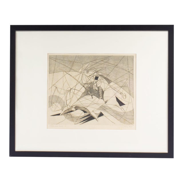 “Blood and Sand” Abstract Etching by Daniel Philip Platt For Sale