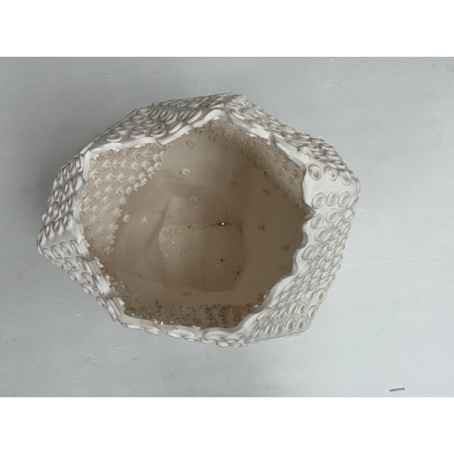 2020s Anthem White Textured Ceramic Sculptural Vase For Sale - Image 5 of 12