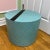 1980 Teal Blue Formica Short Pedestal For Sale - Image 4 of 5